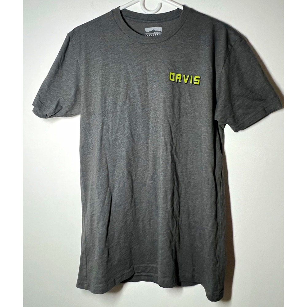 Orvis Gray Tackle & Supply Graphic Print Short Sleeve Men's T-Shirt Size L